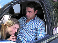Natalia Starr sucking hard dick in the car