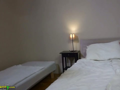 Young girl with big boobs gets kinky with old granny