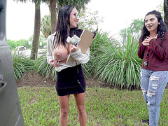 Horny guys offer Victoria June earn some extra money