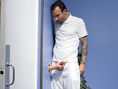 Blonde Kristina Shannon is jerking the cock