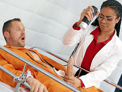 Kira Noir gives nand and blow jobs to Scott Nails